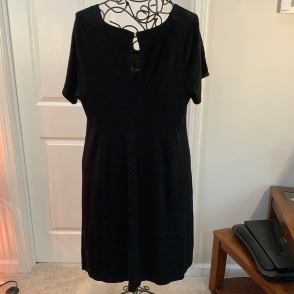 Torrid Sweater Skater Black Midi Dress Plus Size 4X New - Picture 4 of 7